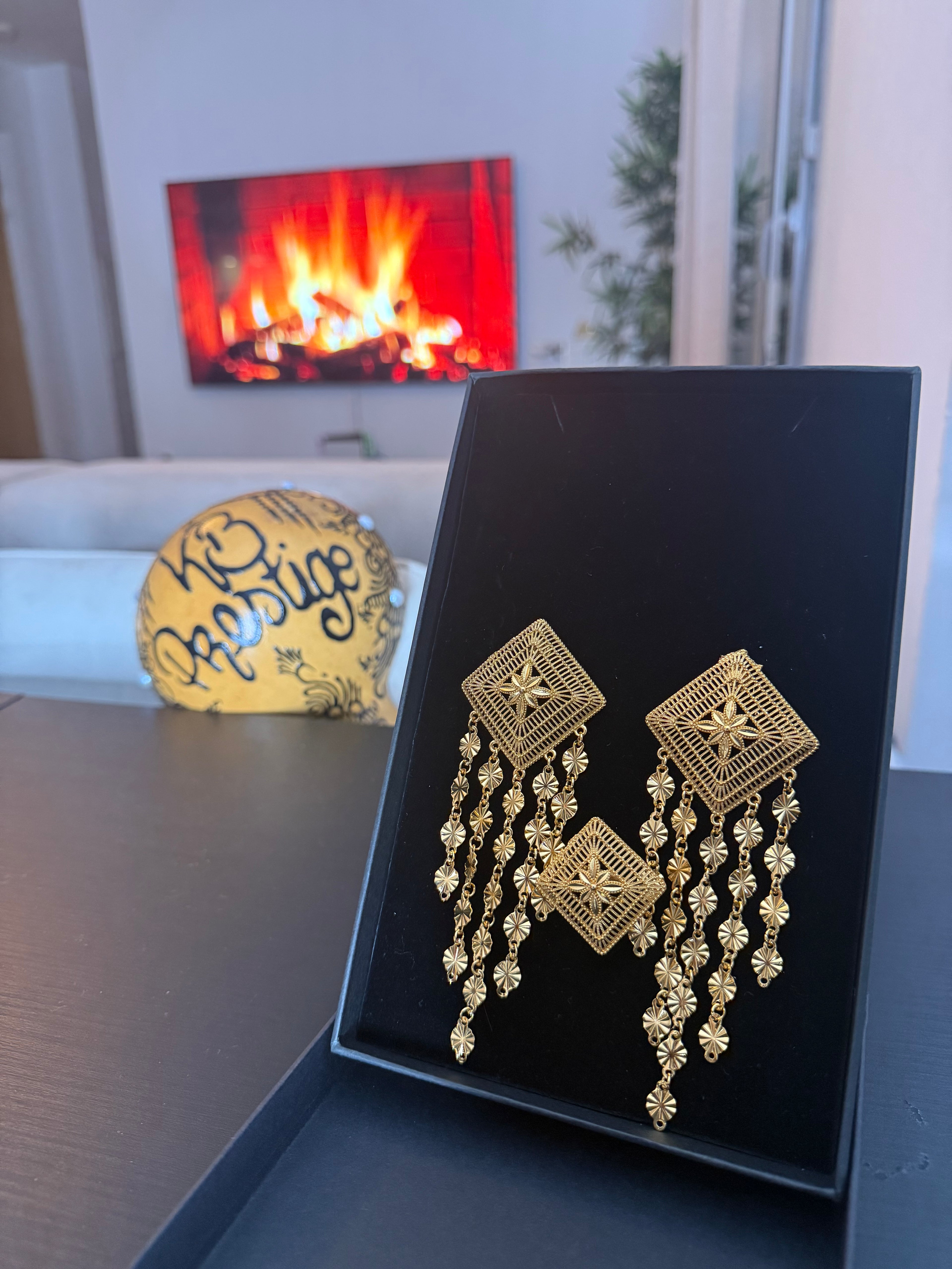 Longue boucles + bague