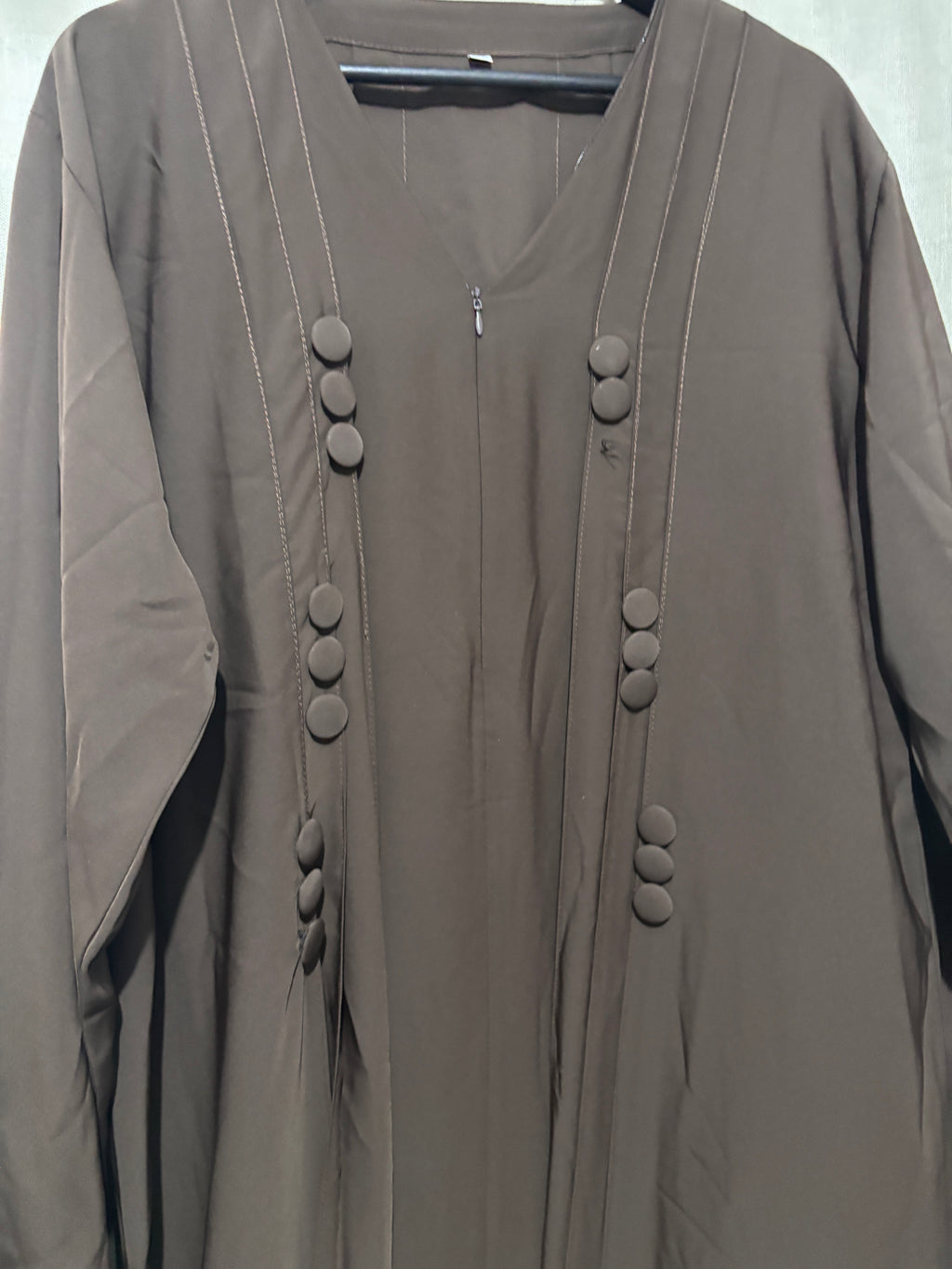 Abaya Button marron (62)