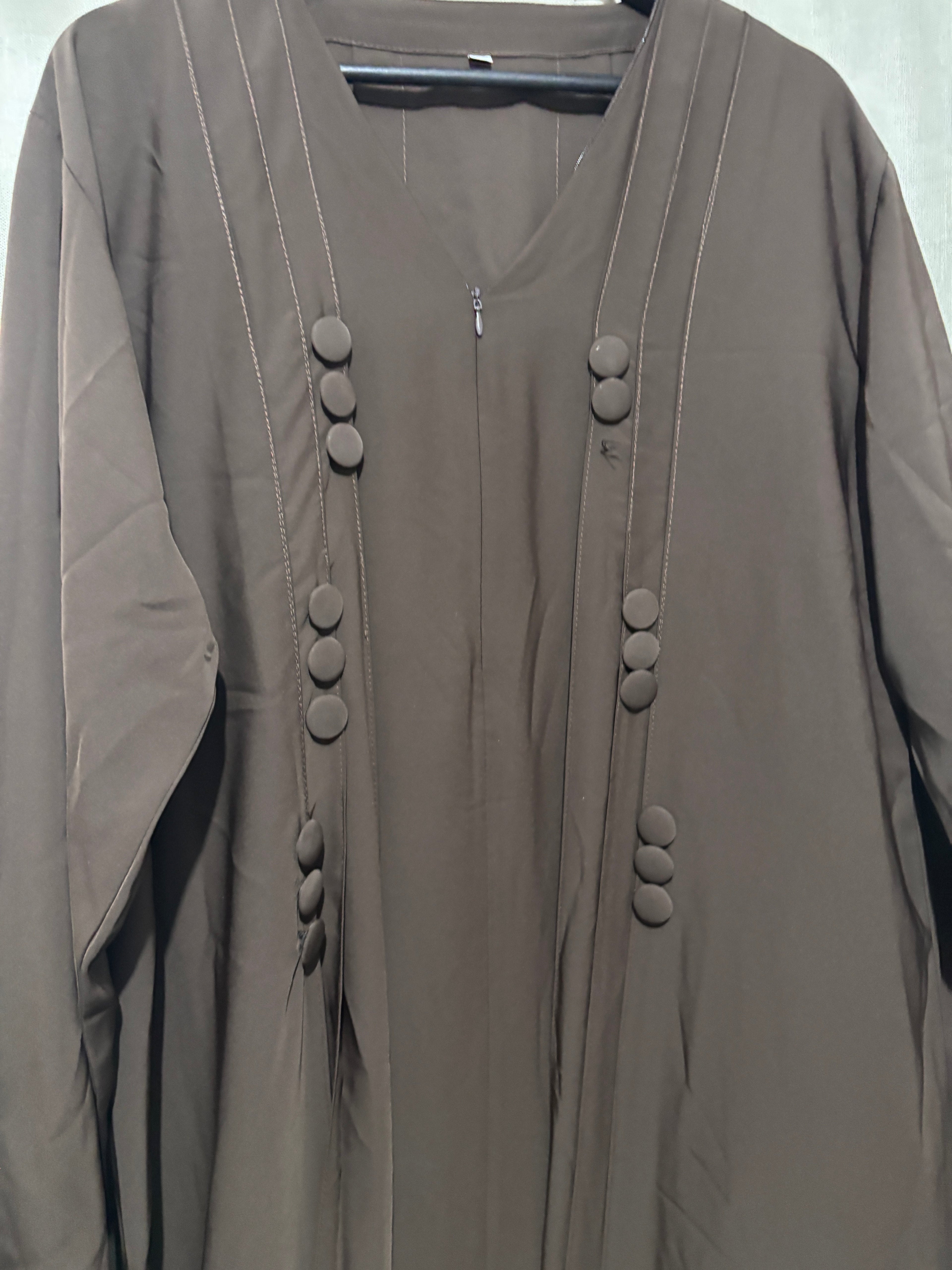 Abaya Button marron (62)