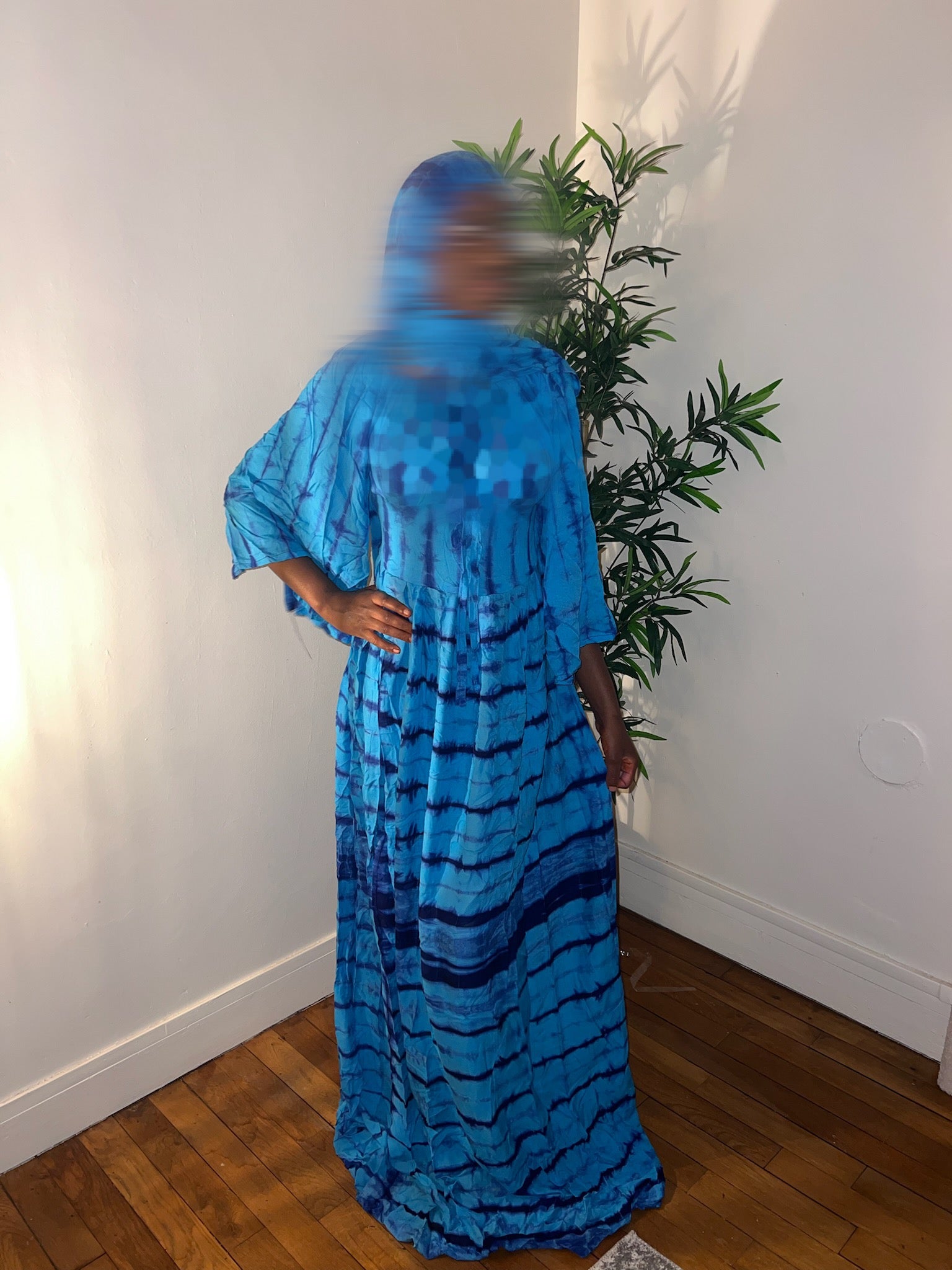 Robe corset bleu 1m85