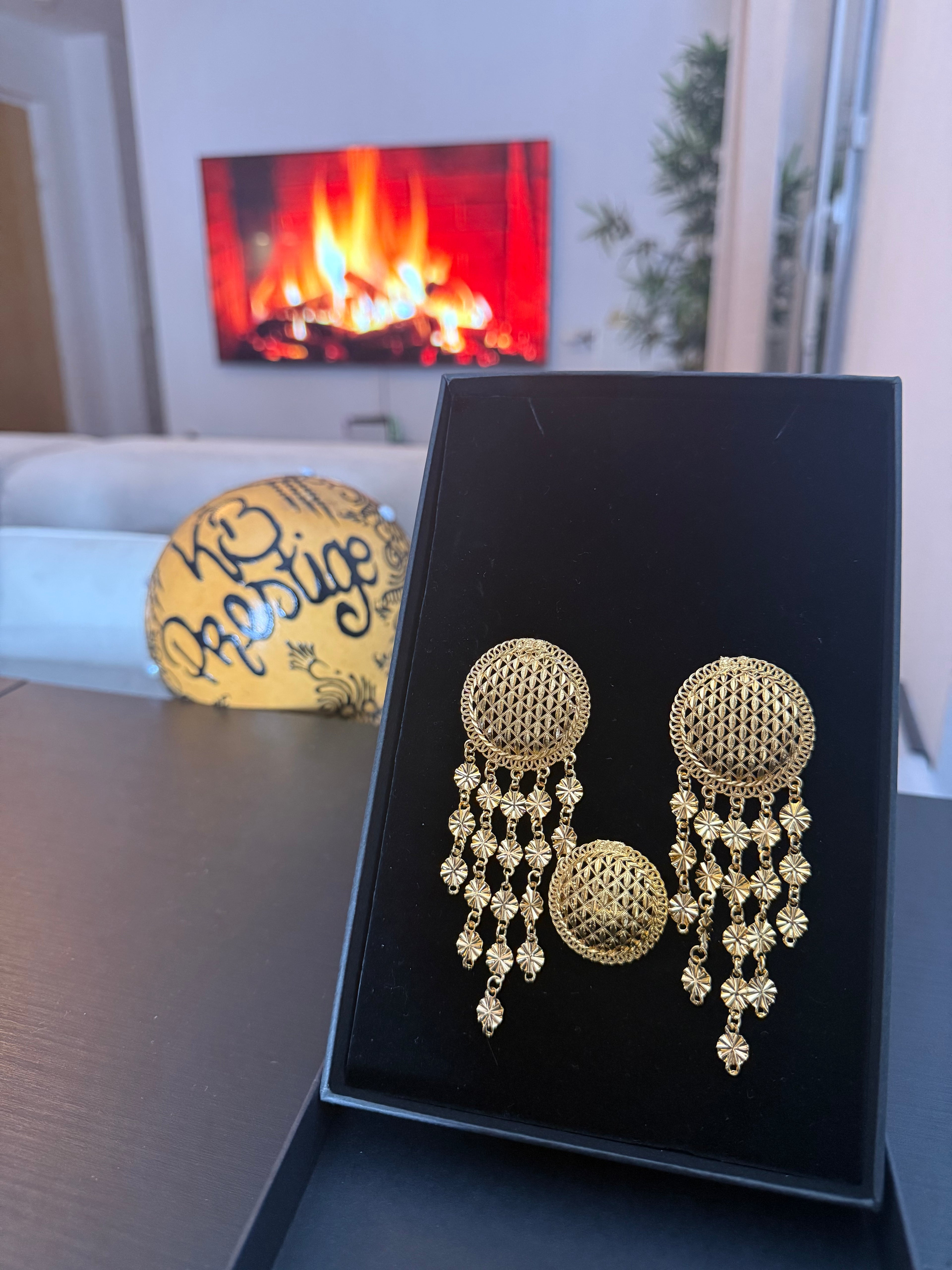 Longue boucles + bague