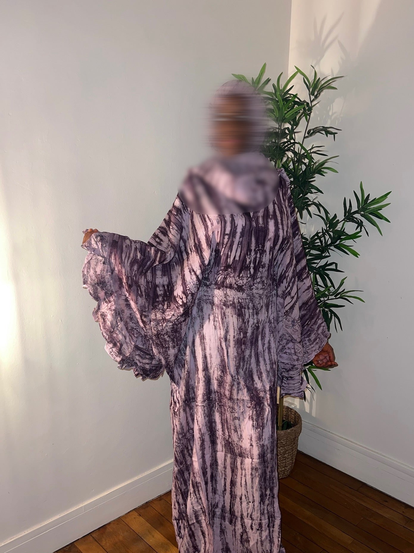 Robe dampe violet 1m70