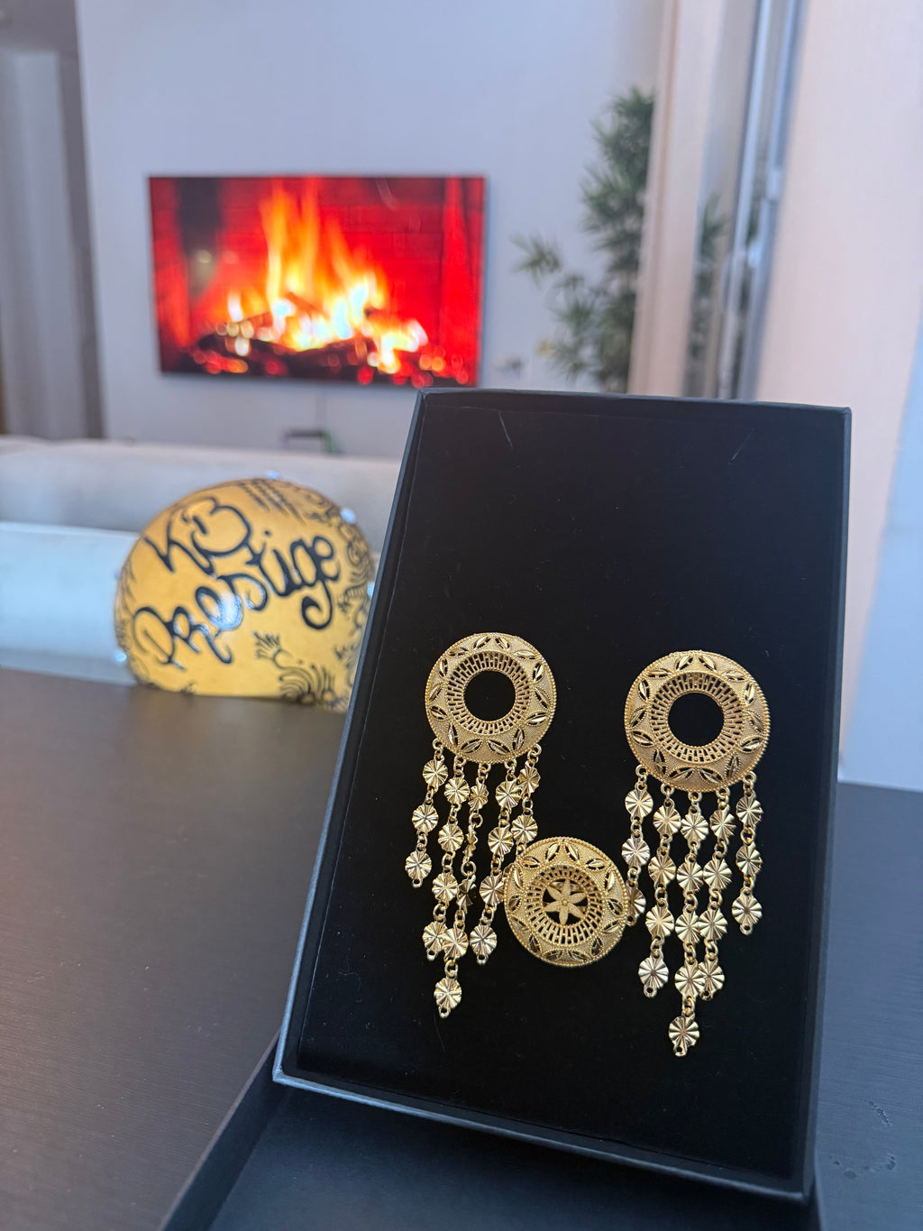 Longue boucles + bague