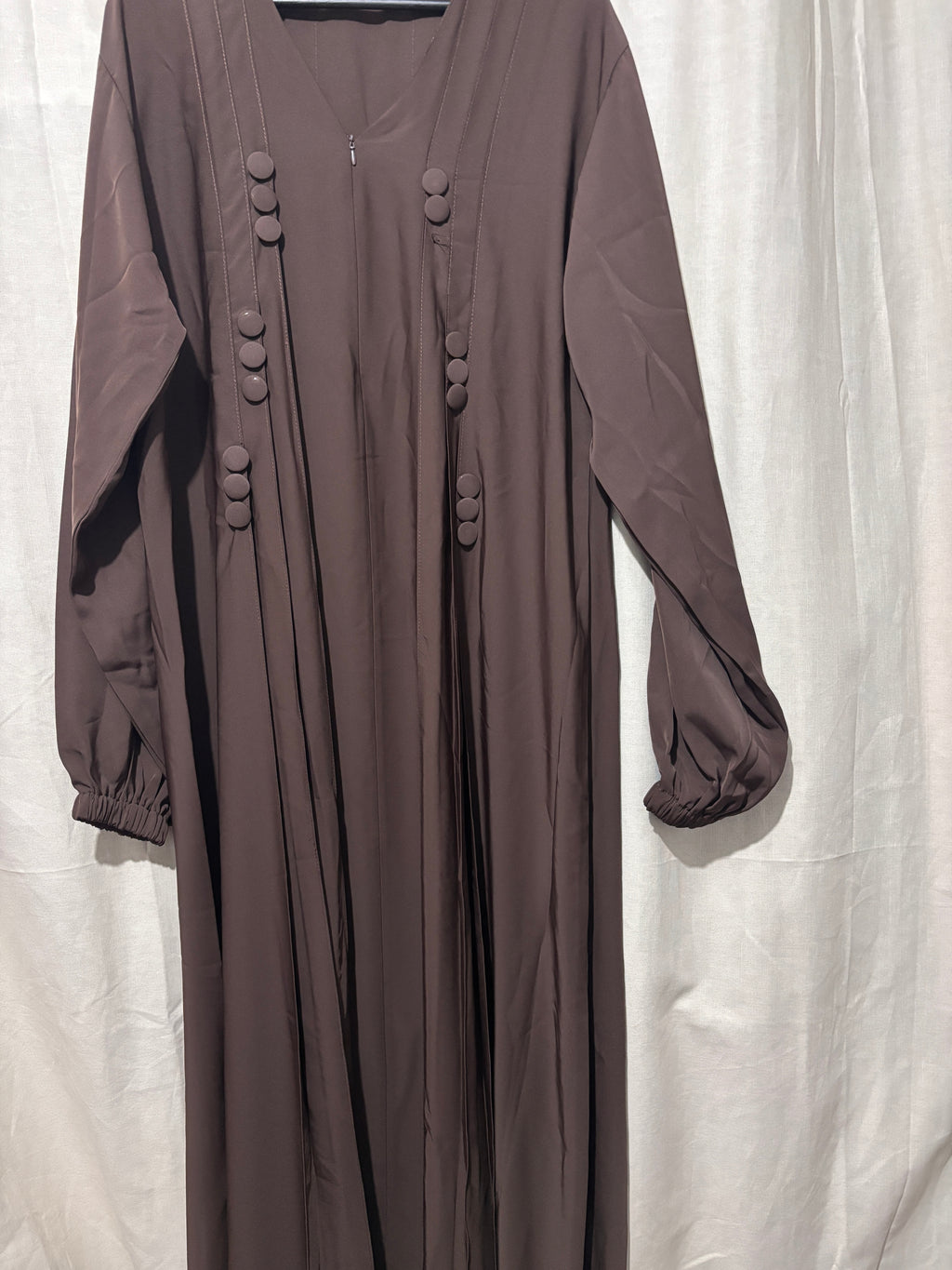 Abaya Button marron (62)