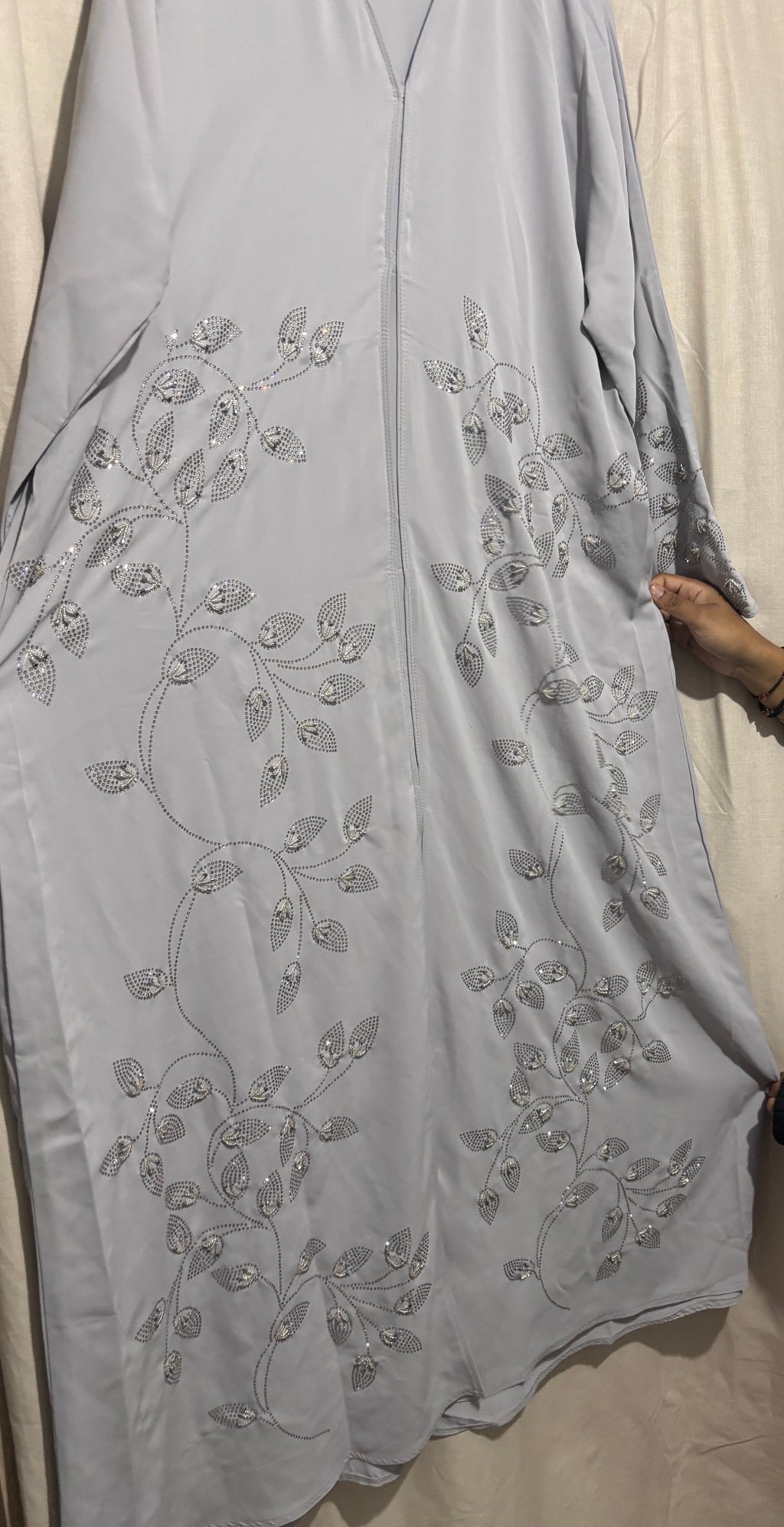 Abaya Gris perle (54)