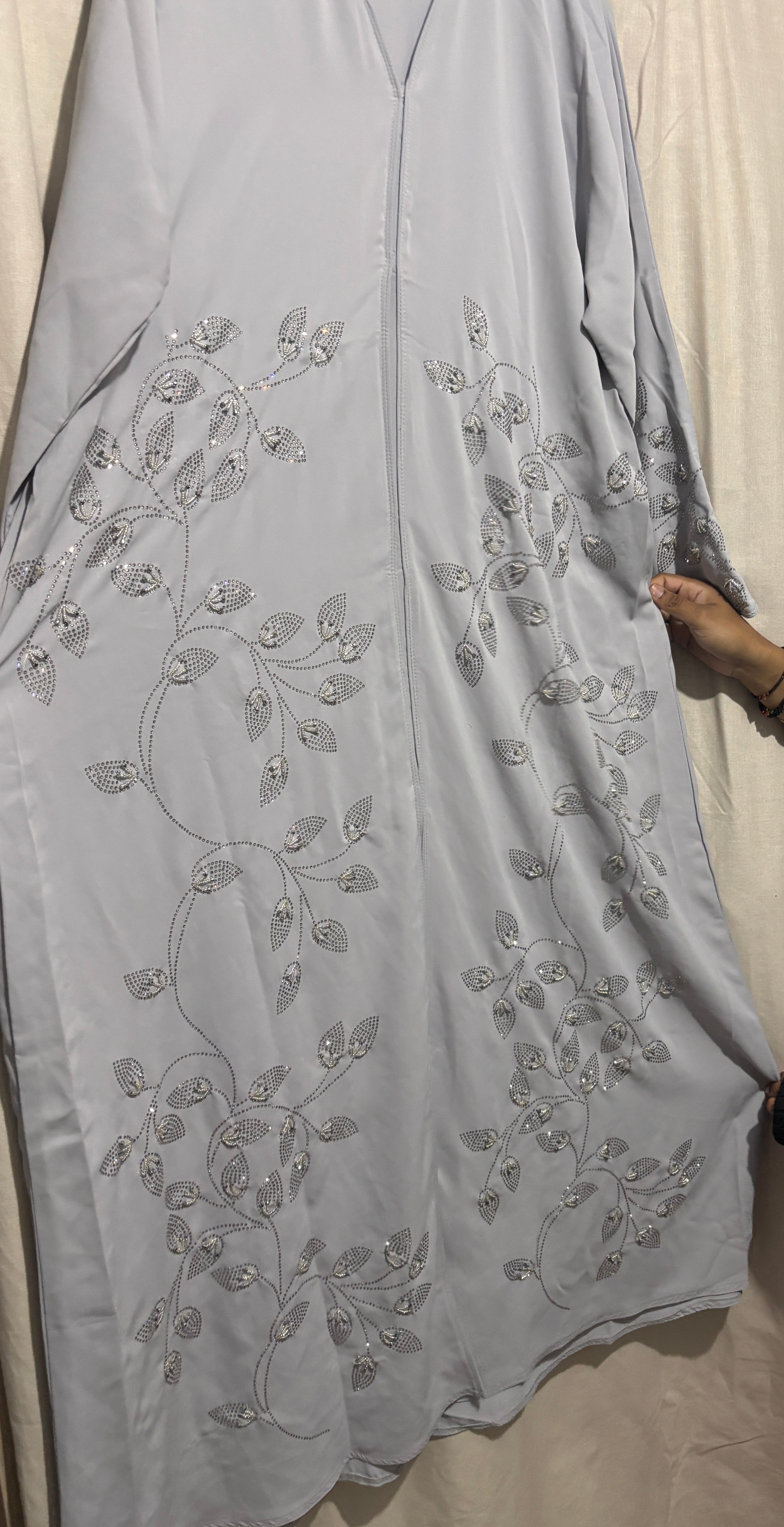 Abaya Gris perle (54)