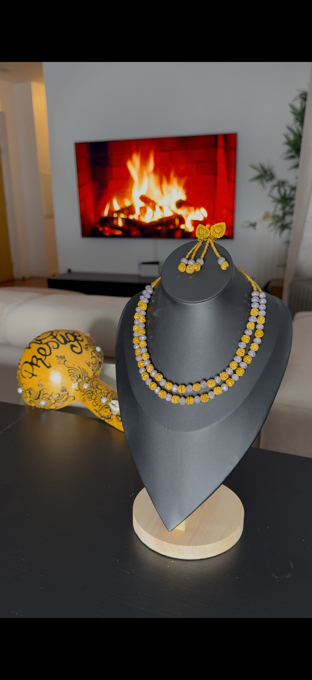 Parure perles 2 lignes