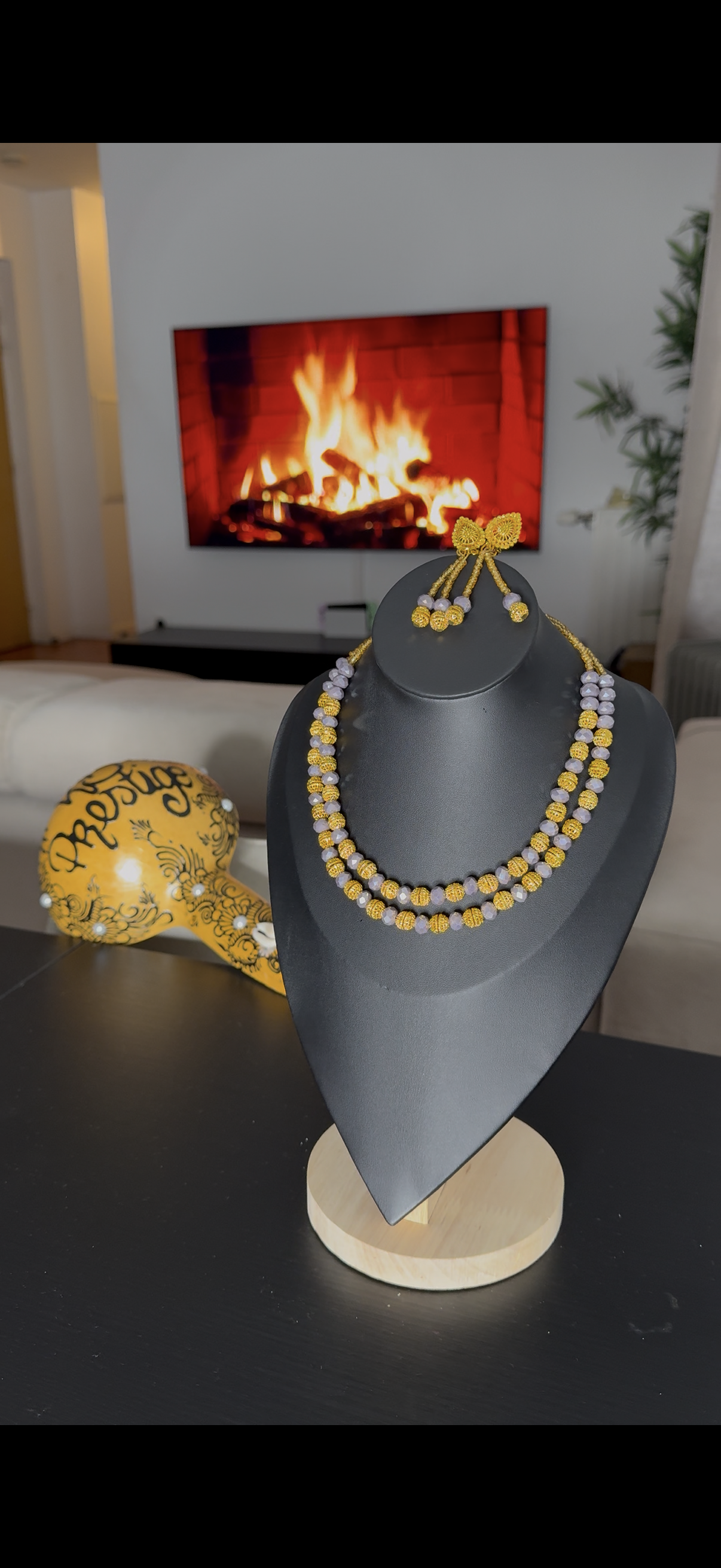 Parure perles 2 lignes