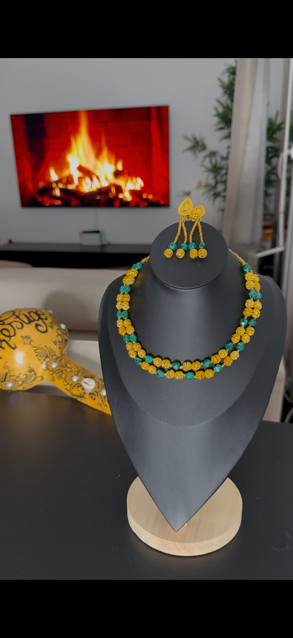 Parure perles 2 lignes