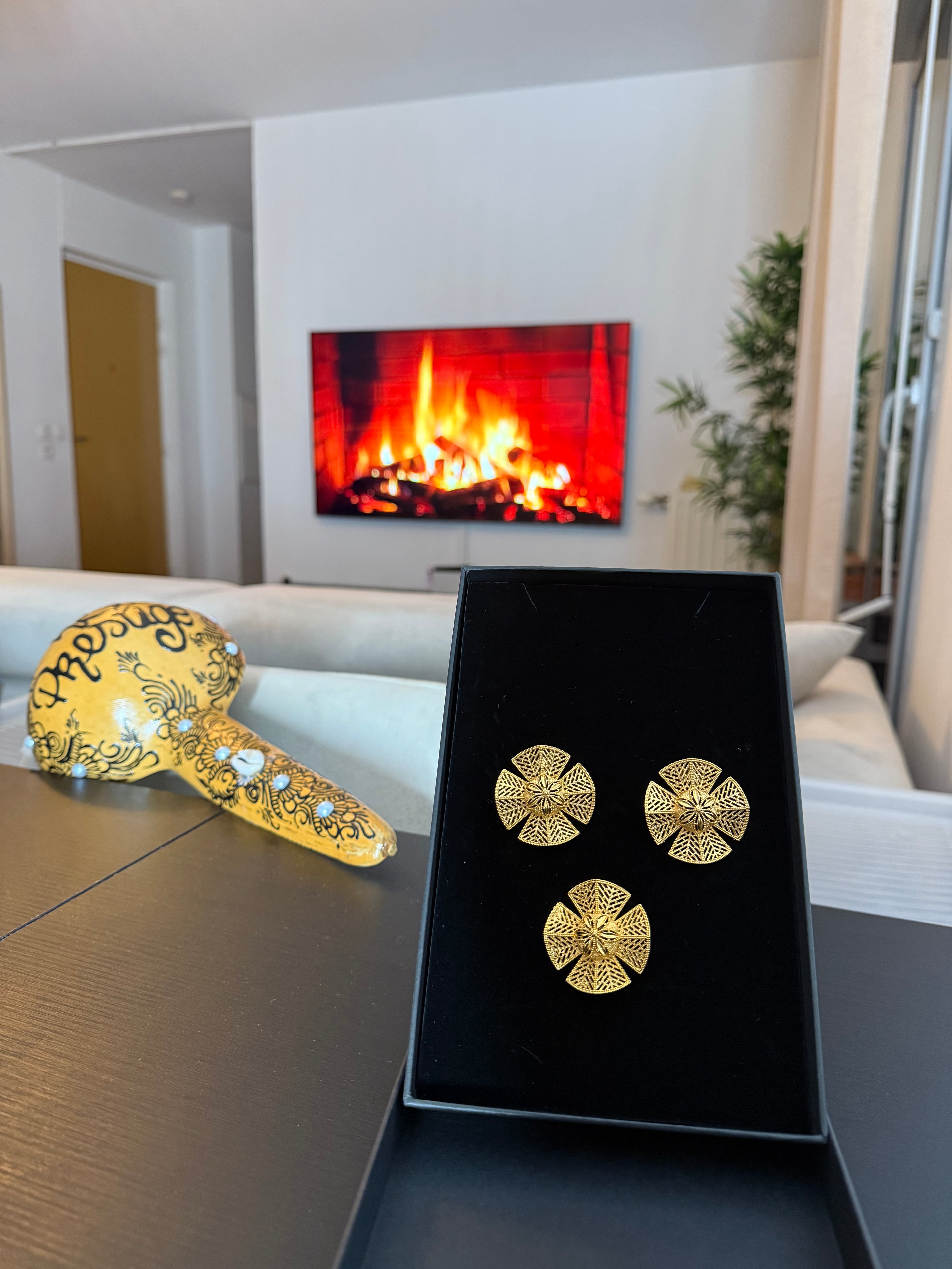 Ensemble boucles bague