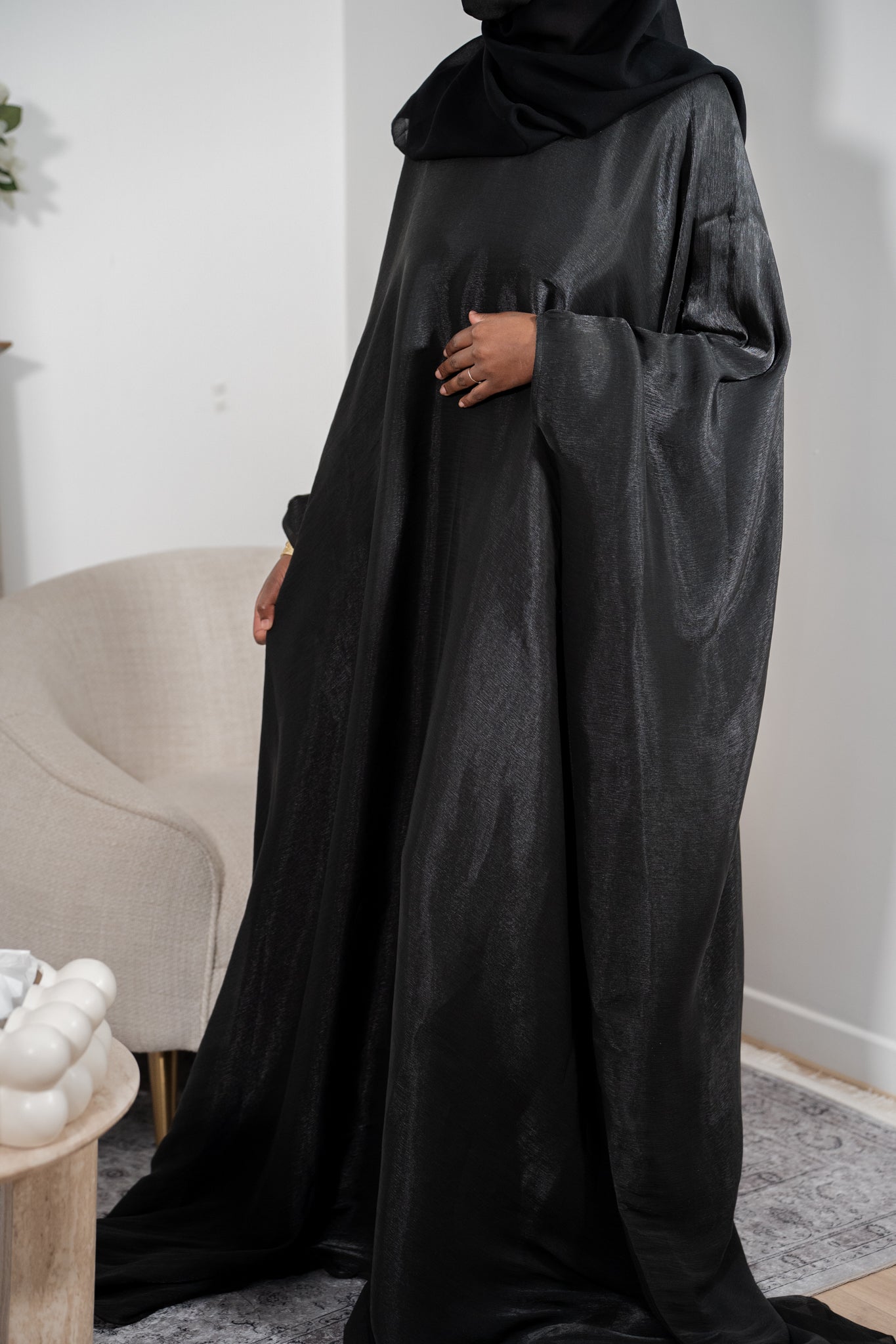 Abaya Satiné