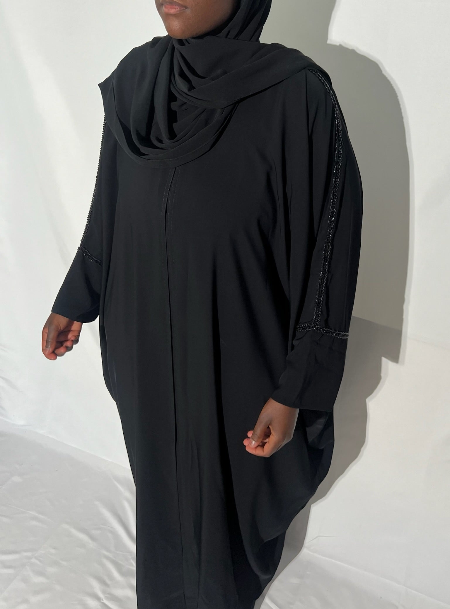 Abaya Rawda ouverte