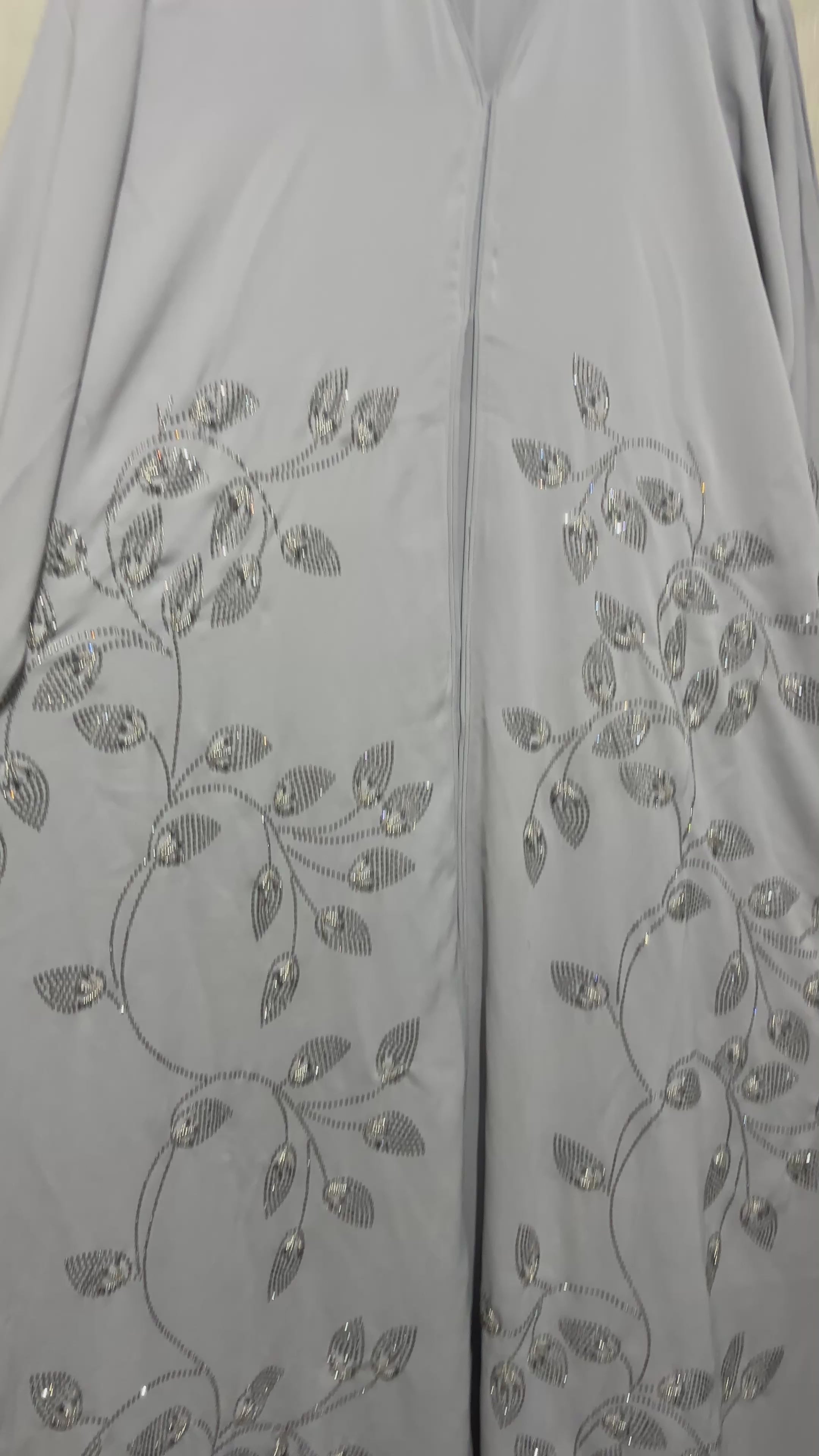 Abaya Gris perle (54)